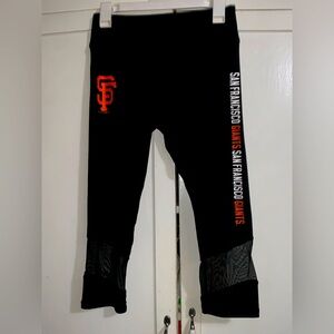 5th & Ocean Black and Orange Athletic Leggings